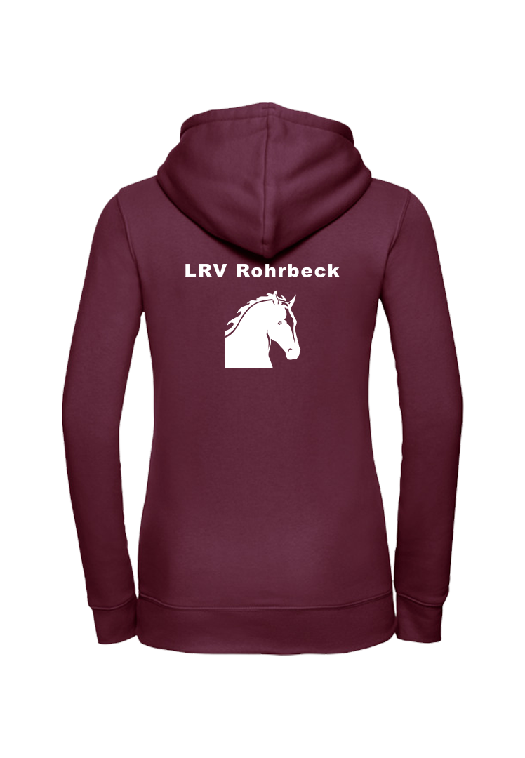 Zip-Hoodie Damen - burgundy