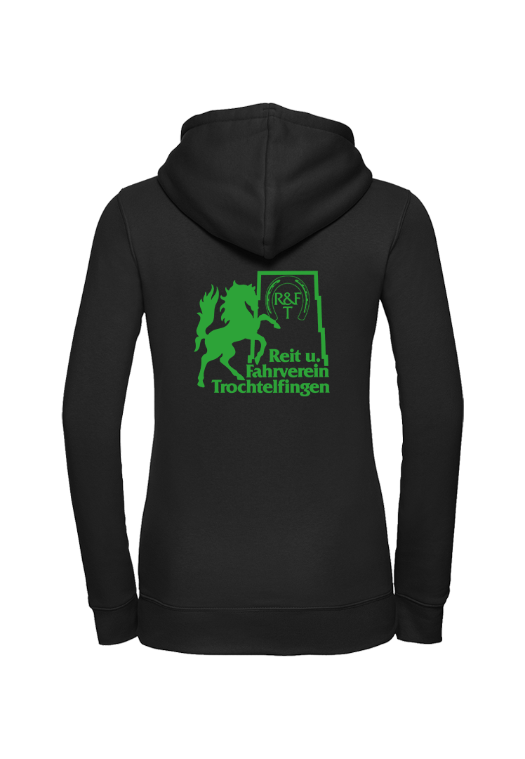 Zip-Hoodie Damen - Schwarz