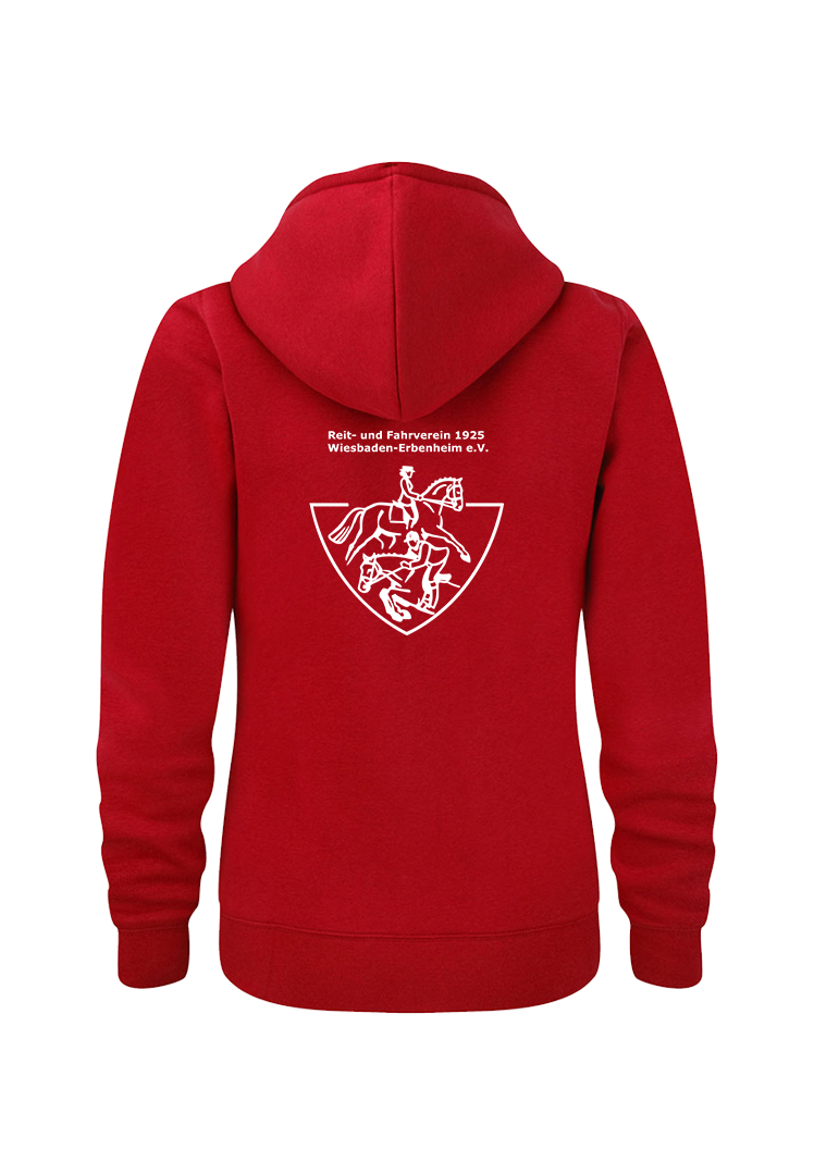 Zip-Hoodie Damen - rot